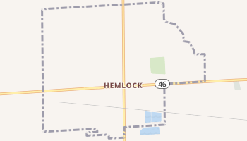 Hemlock, Michigan map