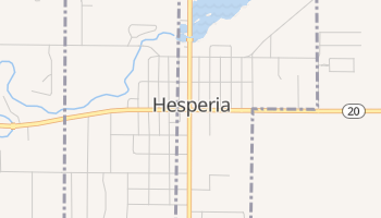 Hesperia, Michigan map