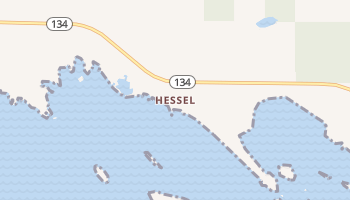 Hessel, Michigan map