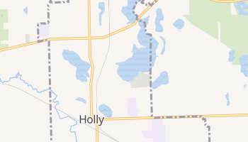 Holly, Michigan map