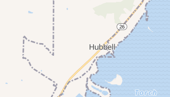 Hubbell, Michigan map