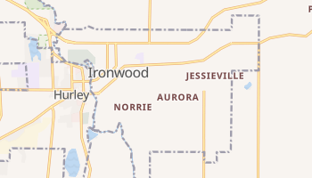 Ironwood, Michigan map