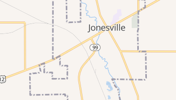 Jonesville, Michigan map
