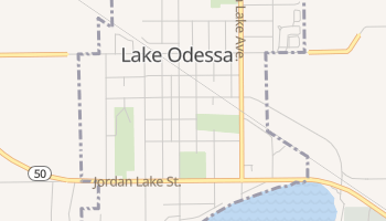 Lake Odessa, Michigan map