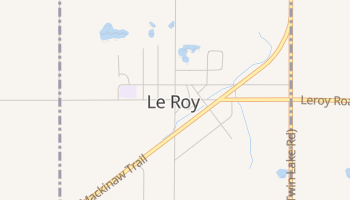 Le Roy, Michigan map