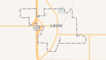 Leslie, Michigan map