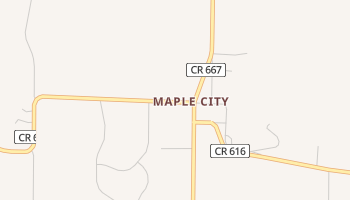 Maple City, Michigan map