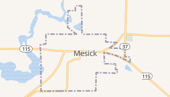 Mesick, Michigan map