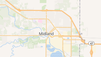 Midland, Michigan map