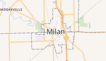 Milan, Michigan map