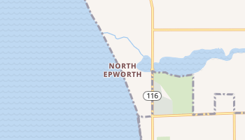 North Epworth, Michigan map