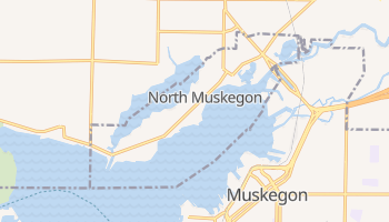 North Muskegon, Michigan map