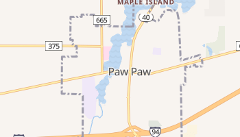 Paw Paw, Michigan map