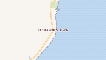 Peshawbestown, Michigan map
