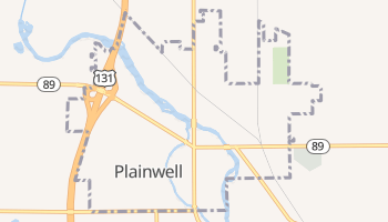 Plainwell, Michigan map