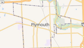 Plymouth, Michigan map