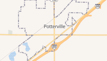 Potterville, Michigan map