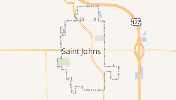 Saint Johns, Michigan map
