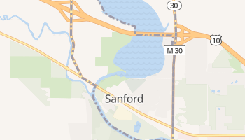 Sanford, Michigan map