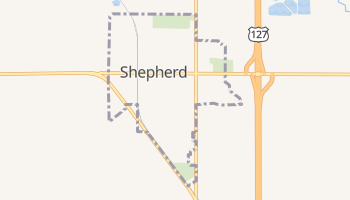 Shepherd, Michigan map