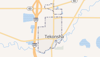 Tekonsha, Michigan map