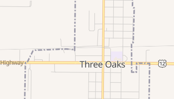 Three Oaks, Michigan map