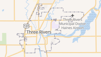 Three Rivers, Michigan map