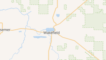 Wakefield, Michigan map