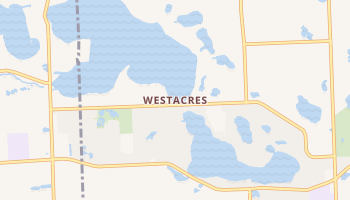Westacres, Michigan map