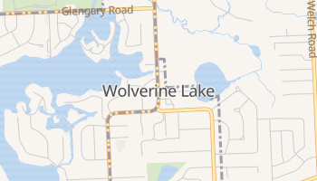 Wolverine Lake, Michigan map