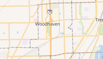 Woodhaven, Michigan map