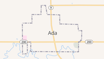 Ada, Minnesota map