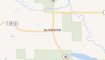 Alvwood, Minnesota map