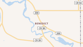 Benedict, Minnesota map