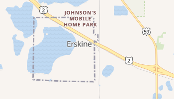 Erskine, Minnesota map