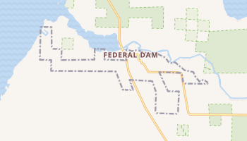 Federal Dam, Minnesota map