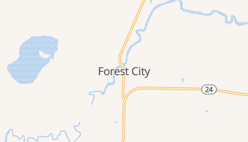 Forest City, Minnesota map