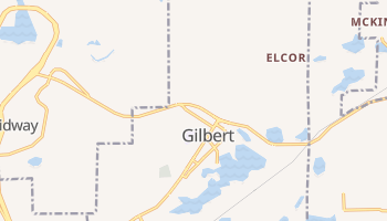 Gilbert, Minnesota map