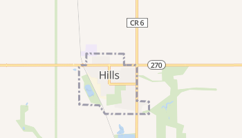 Hills, Minnesota map