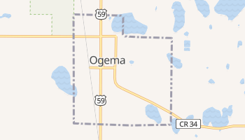 Ogema, Minnesota map