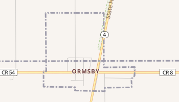 Ormsby, Minnesota map