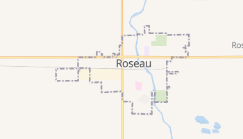 Roseau, Minnesota map