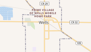 Wells, Minnesota map