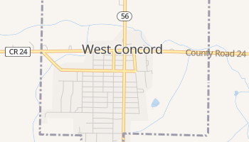 West Concord, Minnesota map