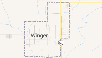 Winger, Minnesota map