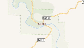Akers, Missouri map