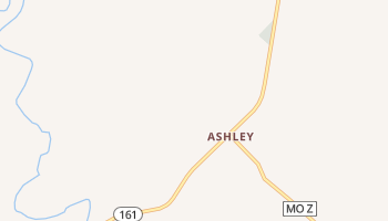 Ashley, Missouri map