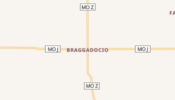 Braggadocio, Missouri map