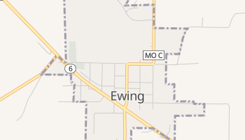 Ewing, Missouri map