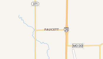 Faucett, Missouri map